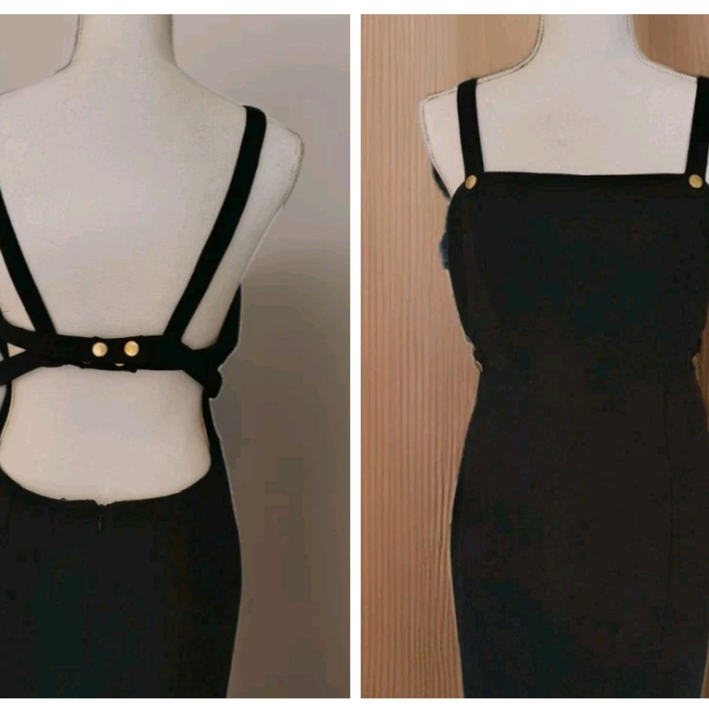 New ASOS Black Cut Out Backless Cocktail Dress
